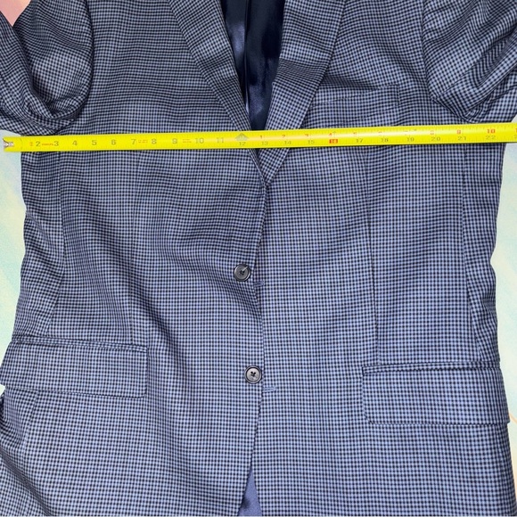 Peter Millar Solid Navy 100% Wool Two Button Sports Coat Blazer Jacket size 42 T - Picture 7 of 8